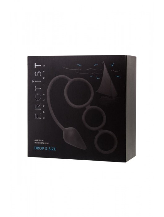 Тройное эрекционное кольцо с анальным хвостом Drop S-size - Erotist Adult Toys - в Санкт-Петербурге купить с доставкой
