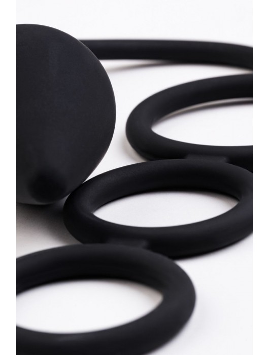 Тройное эрекционное кольцо с анальным хвостом Drop S-size - Erotist Adult Toys - в Санкт-Петербурге купить с доставкой