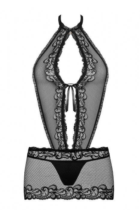 Оригинальная сорочка с воротничком на завязках - Obsessive купить с доставкой