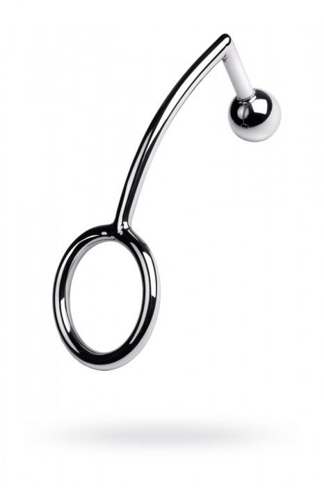 Металлическое эрекционное кольцо размера M с анальной втулкой - ToyFa - в Санкт-Петербурге купить с доставкой