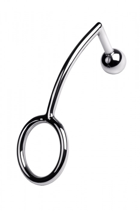 Металлическое эрекционное кольцо размера L с анальной втулкой - ToyFa - в Санкт-Петербурге купить с доставкой