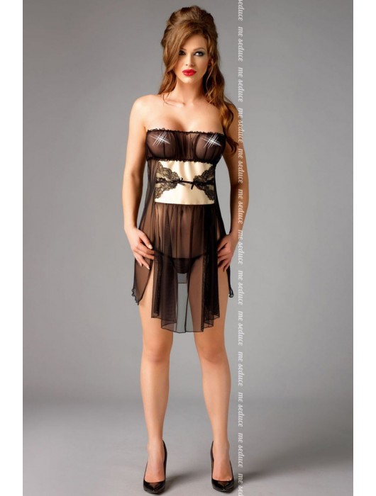 Очаровательная сорочка Goldie из прозрачного тюля - Me Seduce купить с доставкой