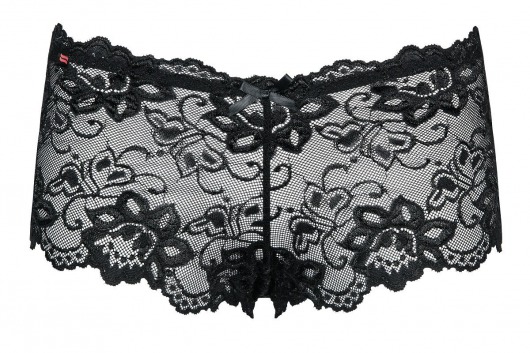 Ажурные трусики-шорты Imperia с крупным цветочным узором (большой размер) - Obsessive купить с доставкой