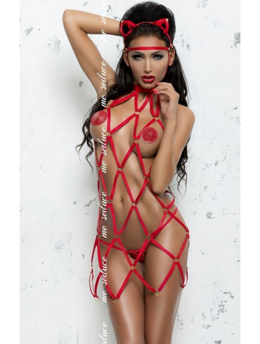 Платье Anita в виде сетки из стреп-лент (большой размер) - Me Seduce купить с доставкой