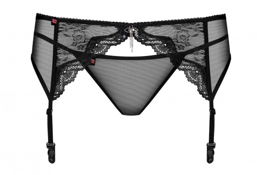 Кружевной пояс для чулок Charms с украшением - Obsessive купить с доставкой