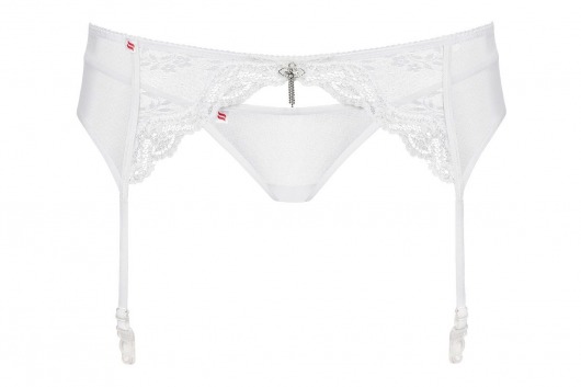 Кружевной пояс для чулок Charms с украшением - Obsessive купить с доставкой