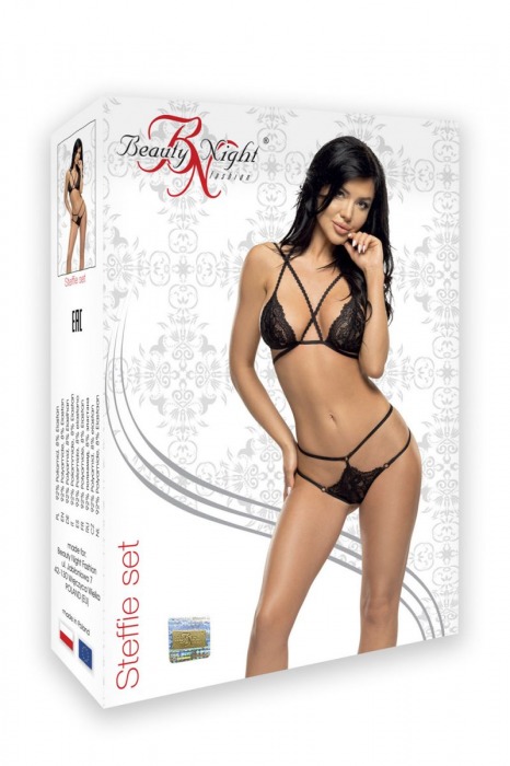 Чувственный ажурный комплект Steffie - Beauty Night купить с доставкой