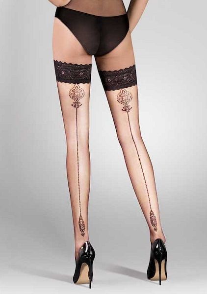 Чулки Lana с ажурной резинкой - Gabriella купить с доставкой