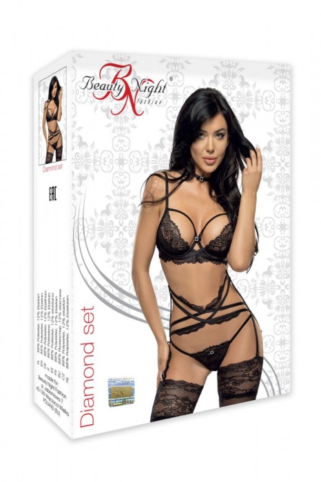 Чарующий комплект Diamond из нежного кружева - Beauty Night купить с доставкой