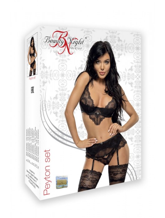 Кружевной комплект Peyton из 3 предметов - Beauty Night купить с доставкой