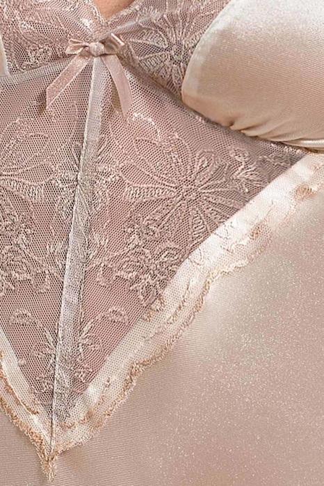 Соблазнительная сорочка Lotus с кружевами на лифе - Passion купить с доставкой