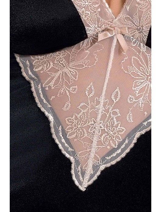 Соблазнительная сорочка с кружевами на лифе Lotus (большой размер) - Passion купить с доставкой