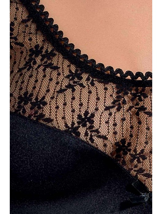 Облегающая сорочка  с вставками из полупрозрачного материала Petra (большой размер) - Passion купить с доставкой