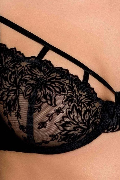 Сексуальный комплект с узором в виде цветов и веточек Haya (большой размер) - Passion купить с доставкой