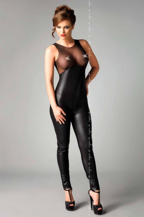Сексуальный комбинезон с прозрачным верхом Demi (большой размер) - Me Seduce купить с доставкой