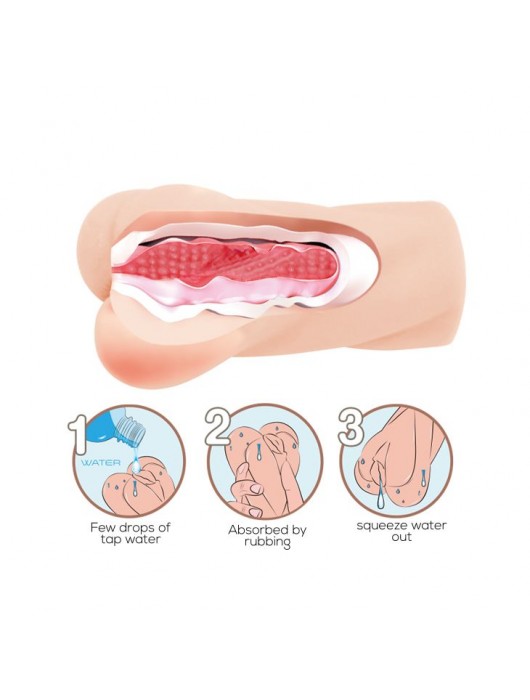 Мастурбатор-вагина Crazy Bull Heart Shape с эффектом смазки - Baile - в Санкт-Петербурге купить с доставкой