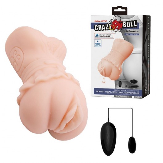 Мастурбатор-вагина с вибрацией Crazy Bull Super Smooth - Baile - в Санкт-Петербурге купить с доставкой