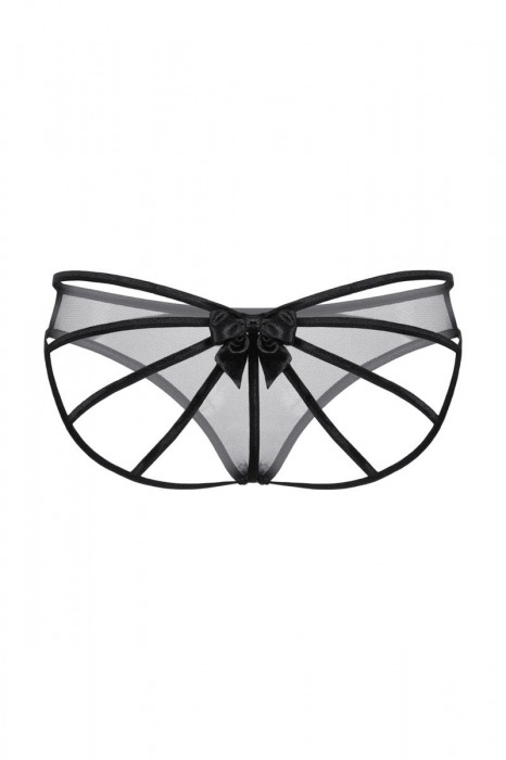 Черные трусики с бантиком на попке - SoftLine купить с доставкой