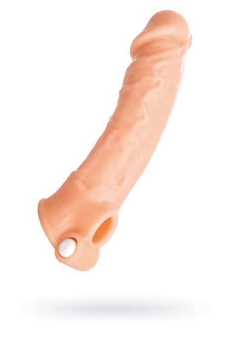 Удлиняющая насадка на пенис с вибрацией - 18,5 см. - ToyFa - в Санкт-Петербурге купить с доставкой