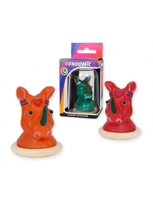 Сувенирный латексный презерватив  Носорог - Sitabella - купить с доставкой в Санкт-Петербурге