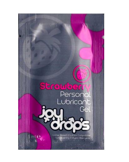 Пробник смазки на водной основе с ароматом клубники JoyDrops Strawberry - 5 мл. - JoyDrops - купить с доставкой в Санкт-Петербурге