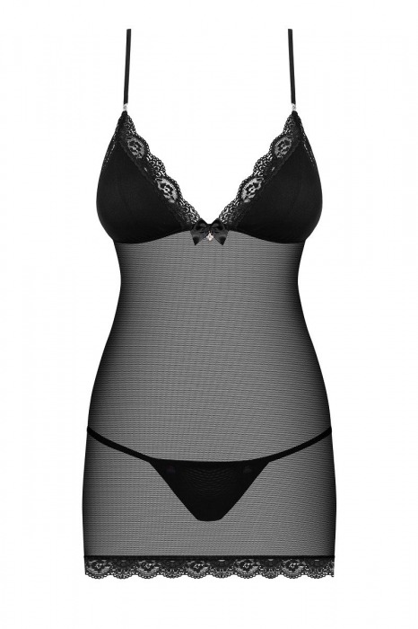 Облегающая сорочка с непрозрачным лифом - Obsessive купить с доставкой