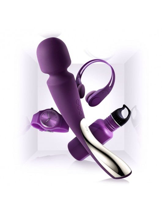 Большой профессиональный массажер Smart Wand Large фиолетового цвета - Lelo