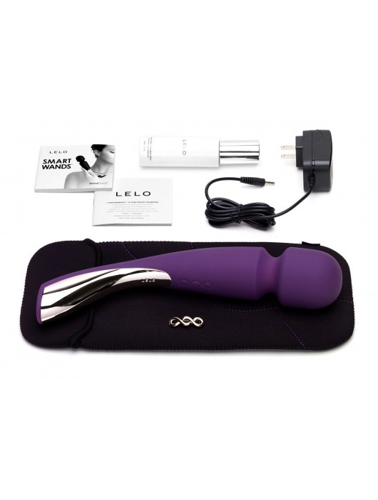 Большой профессиональный массажер Smart Wand Large фиолетового цвета - Lelo