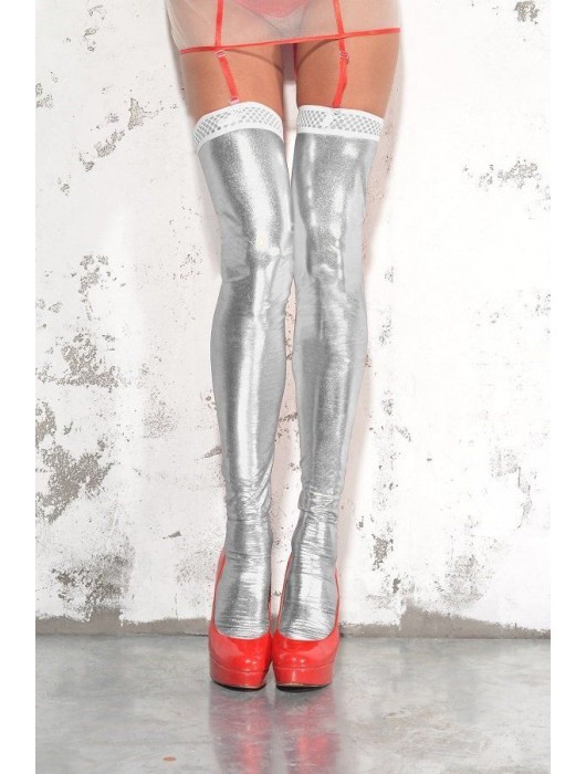 Чулки wet-look с открытой пяткой и носком - Me Seduce купить с доставкой