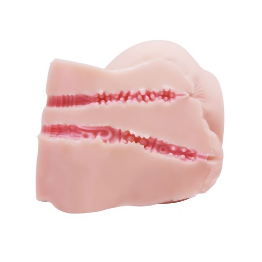 Телесный мастурбатор с двумя любовными тоннелями и вибрацией - Baile - в Санкт-Петербурге купить с доставкой