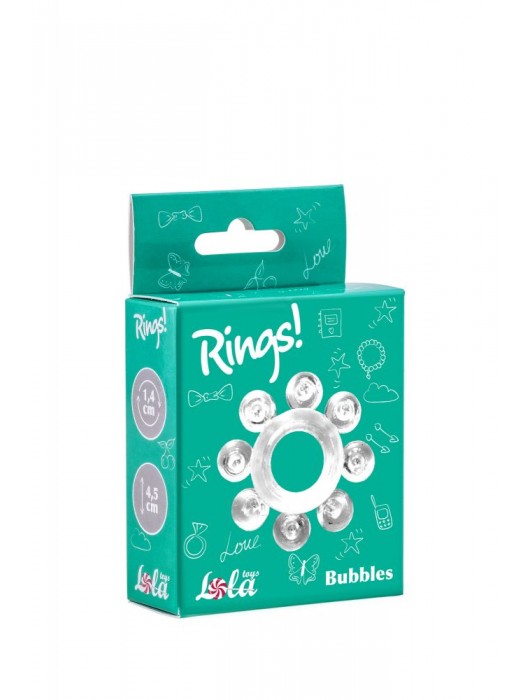 Прозрачное эрекционное кольцо Rings Bubbles - Lola Games - в Санкт-Петербурге купить с доставкой