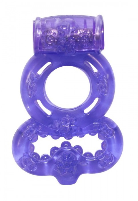 Фиолетовое эрекционное кольцо Rings Treadle с подхватом - Lola Games - в Санкт-Петербурге купить с доставкой