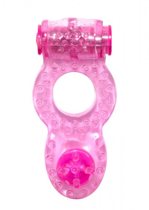 Розовое эрекционное кольцо с вибрацией Rings Ringer - Lola Games - в Санкт-Петербурге купить с доставкой