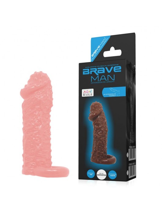 Фаллическая насадка с точками и подхватом мошонки - 13 см. - Baile - в Санкт-Петербурге купить с доставкой