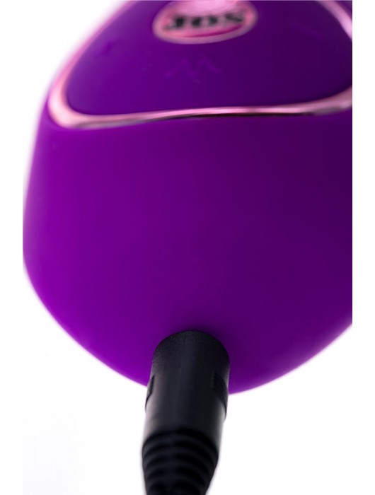 Фиолетовый вибратор с вакуумной стимуляцией клитора JUM - 21 см. - JOS