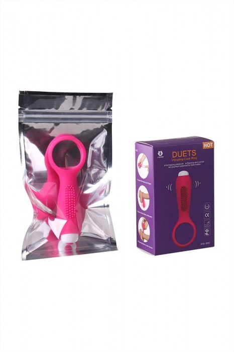 Розовое эрекционное виброкольцо S-HANDE Duets - S-HANDE - в Санкт-Петербурге купить с доставкой