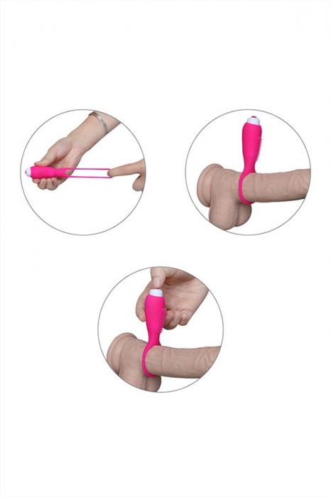 Розовое эрекционное виброкольцо S-HANDE Duets - S-HANDE - в Санкт-Петербурге купить с доставкой