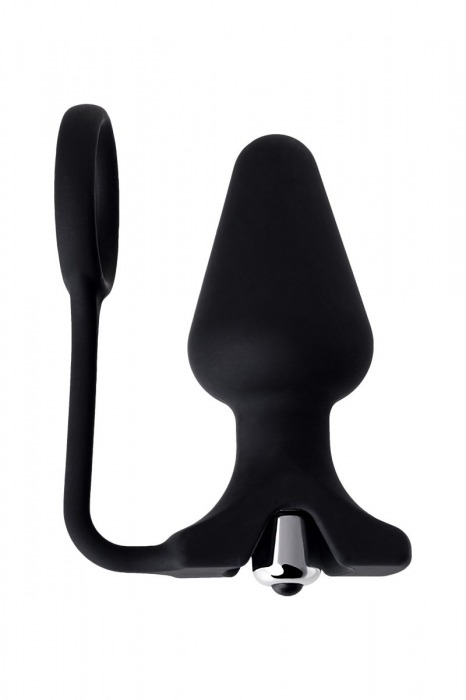 Чёрное эрекционное кольцо с анальной вибропробкой - Erotist - в Санкт-Петербурге купить с доставкой