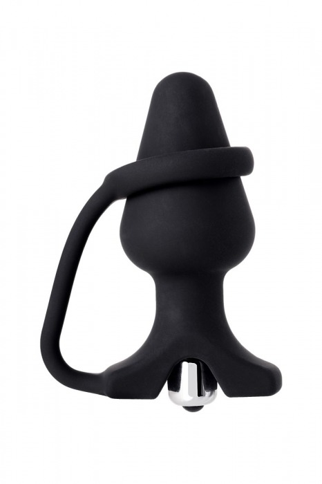 Чёрное эрекционное кольцо с анальной вибропробкой - Erotist - в Санкт-Петербурге купить с доставкой