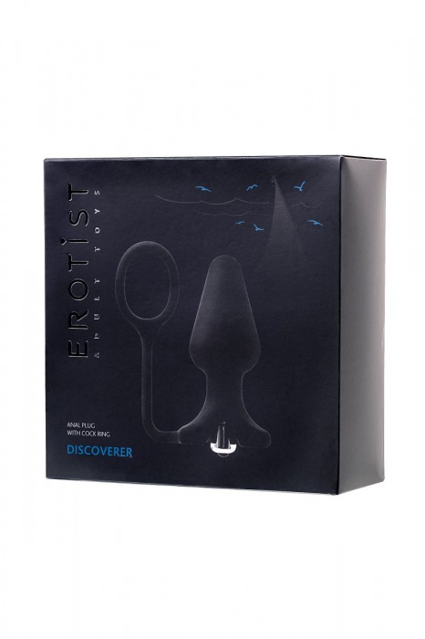 Чёрное эрекционное кольцо с анальной вибропробкой - Erotist - в Санкт-Петербурге купить с доставкой