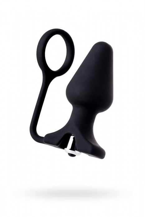 Чёрное эрекционное кольцо с анальной вибропробкой - Erotist - в Санкт-Петербурге купить с доставкой