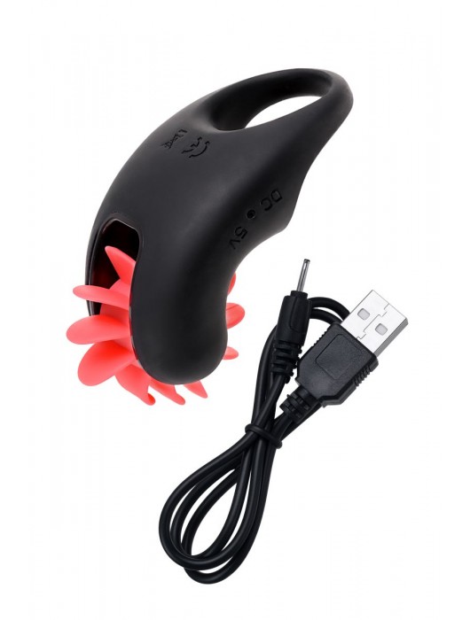 Чёрно-красное эрекционное виброкольцо Erotist - Erotist Adult Toys - в Санкт-Петербурге купить с доставкой