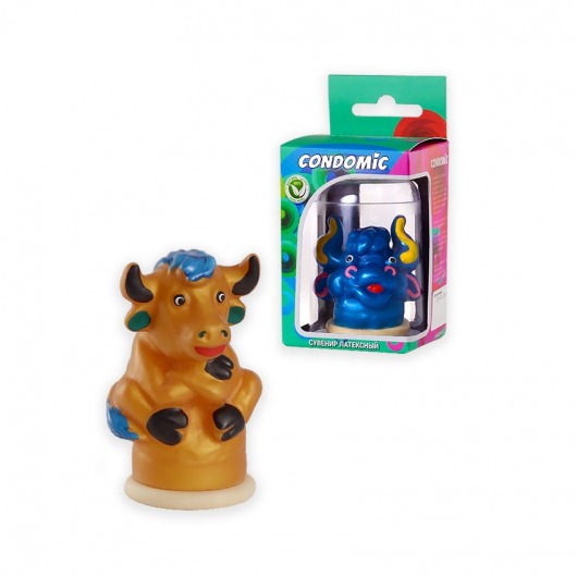 Сувенирный латексный презерватив  Бык - Sitabella - купить с доставкой в Санкт-Петербурге
