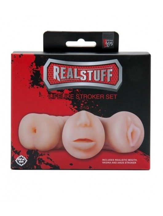 Набор из 3 мастурбаторов LIFELIKE STROKER SET - Dream Toys - в Санкт-Петербурге купить с доставкой