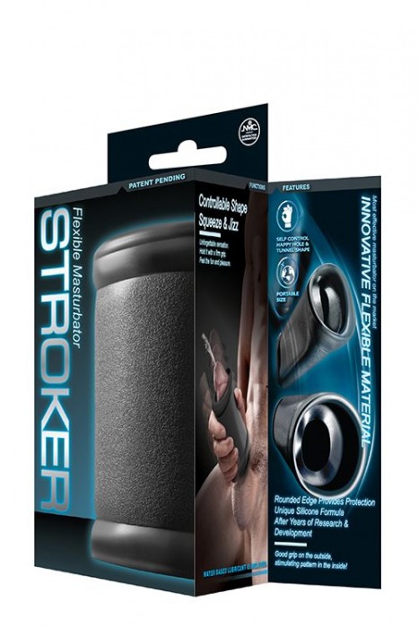 Серый мастурбатор с ребрышками FLEXIBLE MASTURBATOR STROKER - NMC - в Санкт-Петербурге купить с доставкой