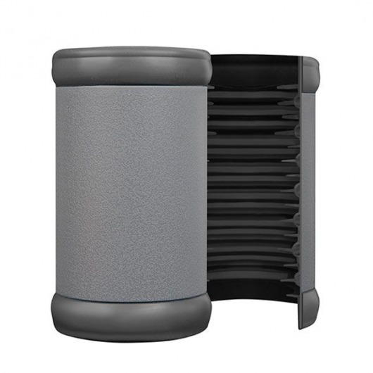 Серый мастурбатор с ребрышками FLEXIBLE MASTURBATOR STROKER - NMC - в Санкт-Петербурге купить с доставкой