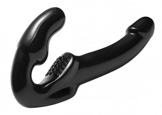 Чёрный безремневой страпон Revolver - XR Brands - купить с доставкой в Санкт-Петербурге