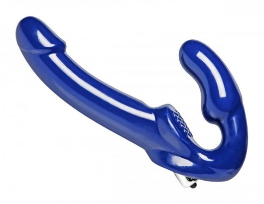 Синий безремневой вибрострапон Revolver II - XR Brands - купить с доставкой в Санкт-Петербурге