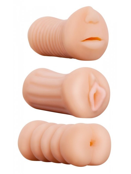 Набор из 3 мастурбаторов XXX To-Go Threesome - NMC - в Санкт-Петербурге купить с доставкой