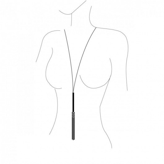 Золотистое ожерелье-плеть Magnifique - Bijoux Indiscrets - купить с доставкой в Санкт-Петербурге